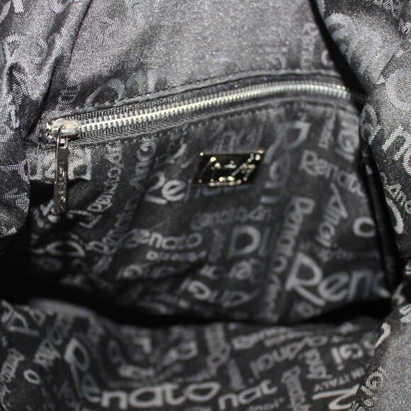 $995 RENATO ANGI Venezia Black Genuine Leather Backpack Bag Purse Like New main image 6